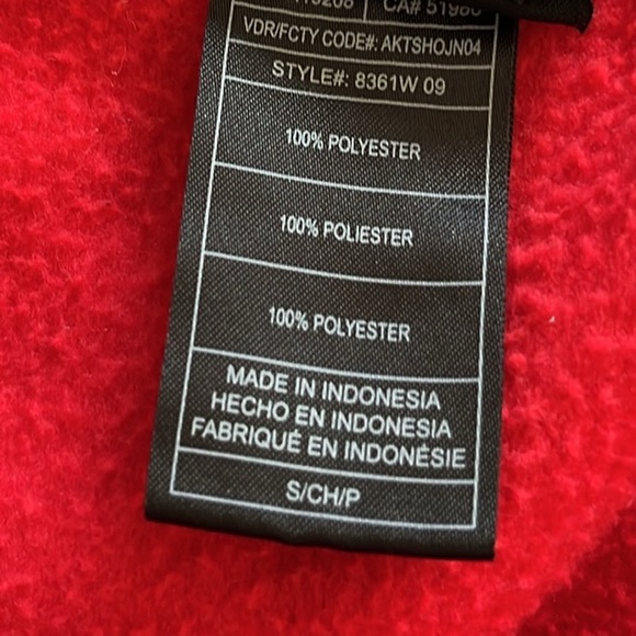 NFL REEBOK Patriots Red Fleece Full Zip Jacket Size S - Picture 8 of 9